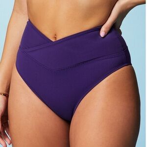 Fabletics High-Waisted Cross Over Swim Bottom XL